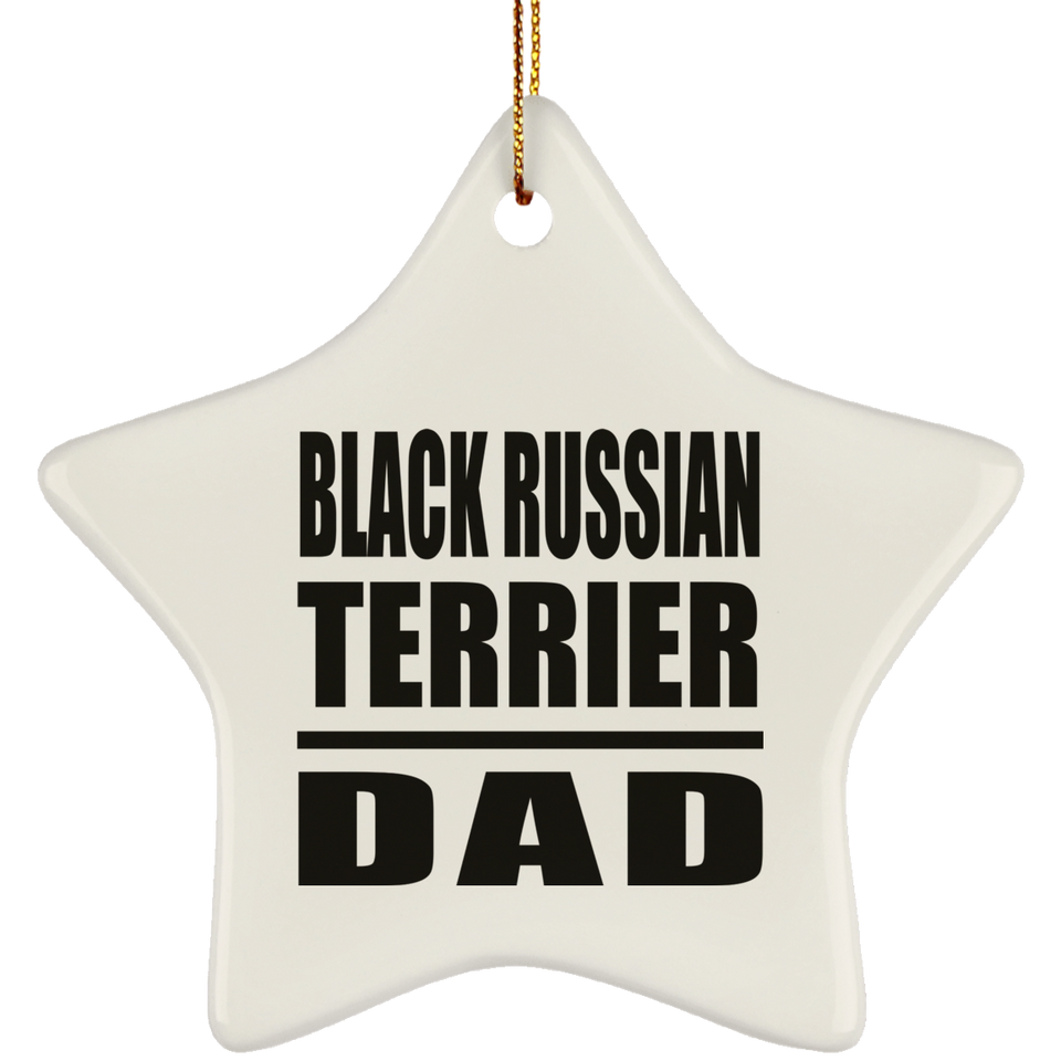 Black Russian Terrier Dad - Star Ornament