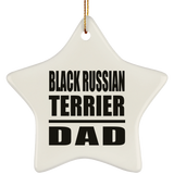 Black Russian Terrier Dad - Star Ornament