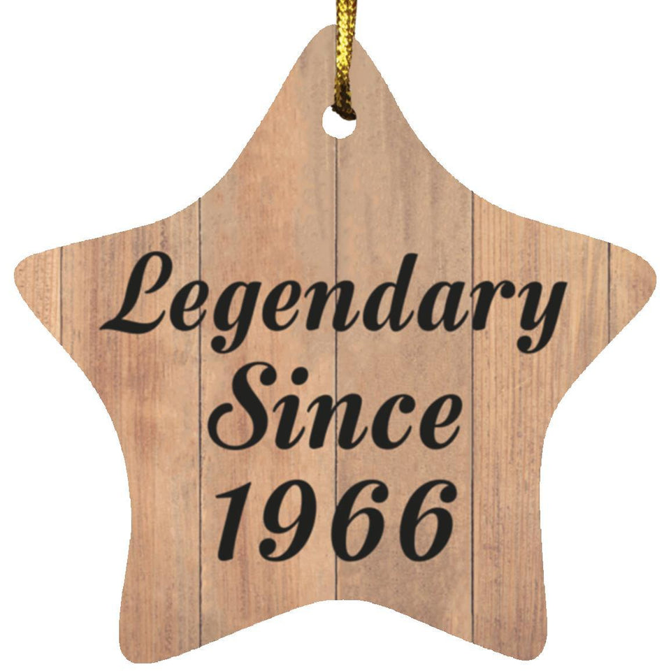 58th Birthday Legendary Since 1966 - Star Ornament C