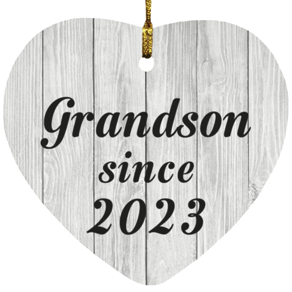Grandson Since 2023 - Heart Ornament F