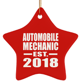 Automobile Mechanic Established EST. 2018 - Star Ornament