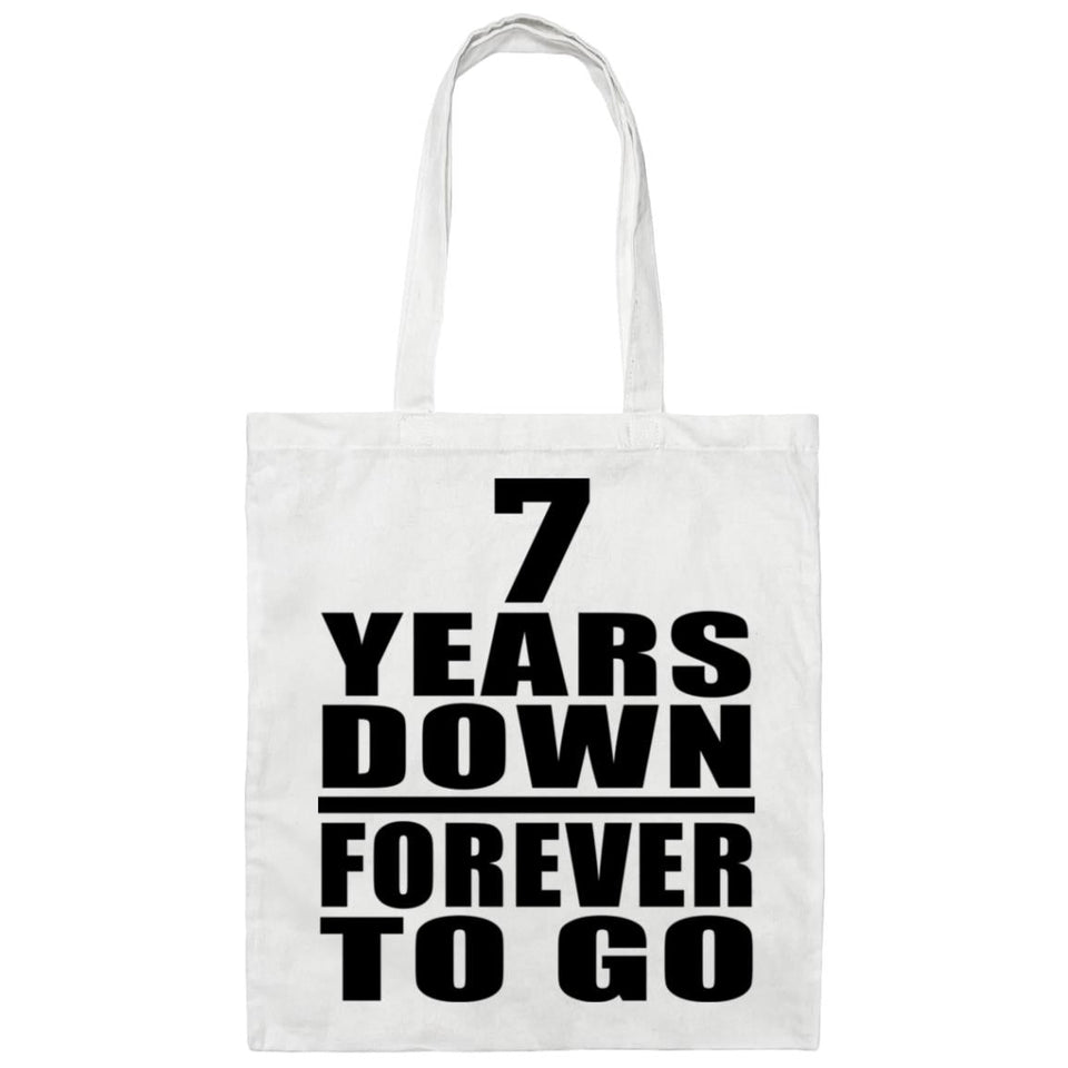 7th Anniversary 7 Years Down Forever to Go - Tote Bag White
