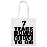 7th Anniversary 7 Years Down Forever to Go - Tote Bag White