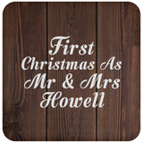 First Christmas As Mr & Mrs Howell - Drink Coaster D