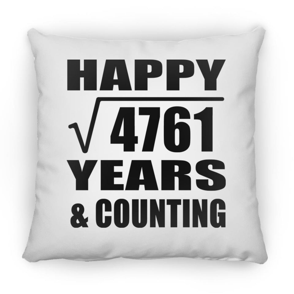 Happy 69th Anniversary Square Root of 4761 Years & Counting - Throw Pillow