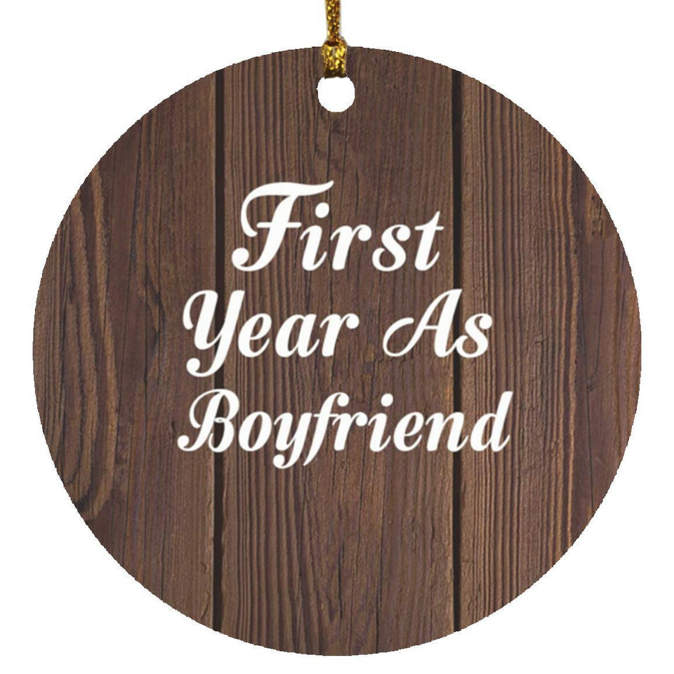 First Year As Boyfriend - Circle Ornament D