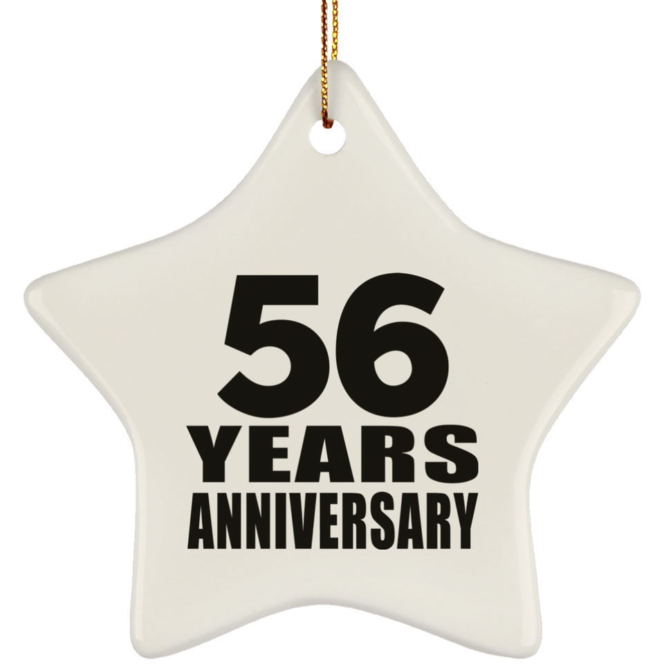 56th Anniversary 56 Years - Star Ornament