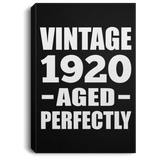 104th Birthday Vintage 1920 Aged Perfectly - Canvas Portrait