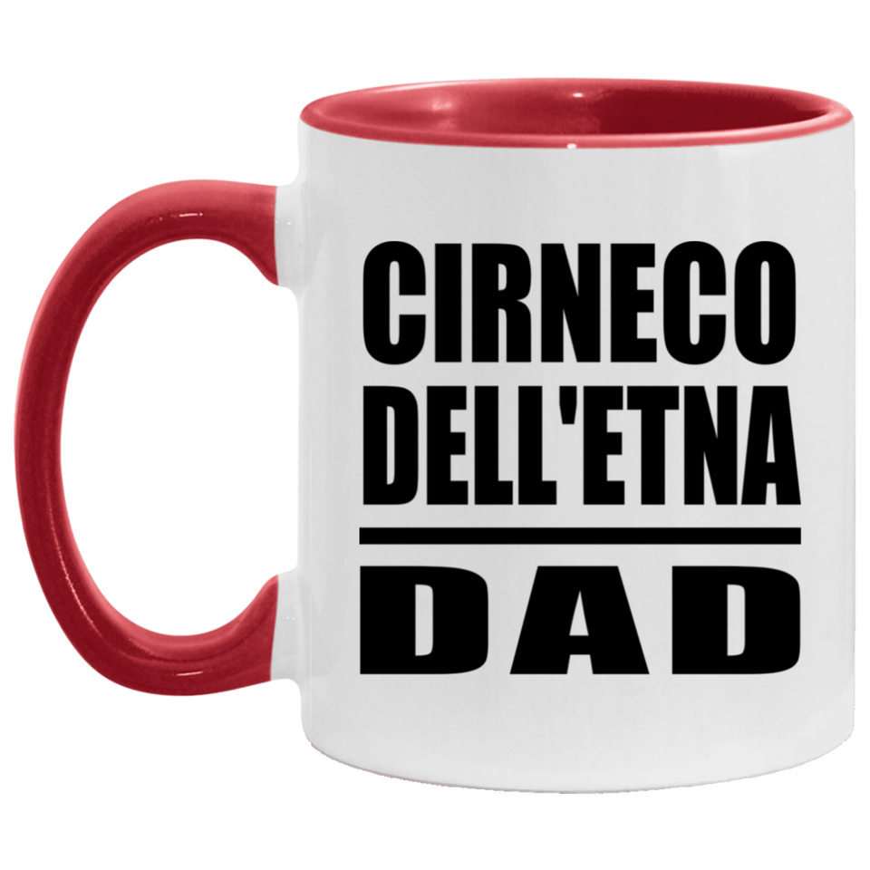 Cirneco Dell'etna Dad - 11oz Accent Mug Red