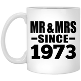 51st Anniversary Mr & Mrs Since 1973 - 11 Oz Coffee Mug