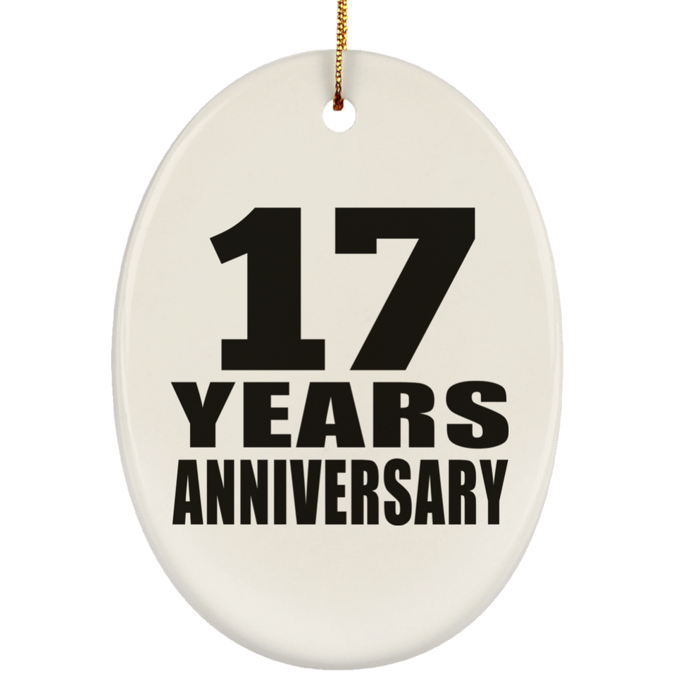 17th Anniversary 17 Years - Oval Ornament