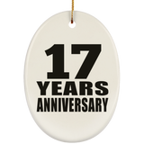 17th Anniversary 17 Years - Oval Ornament