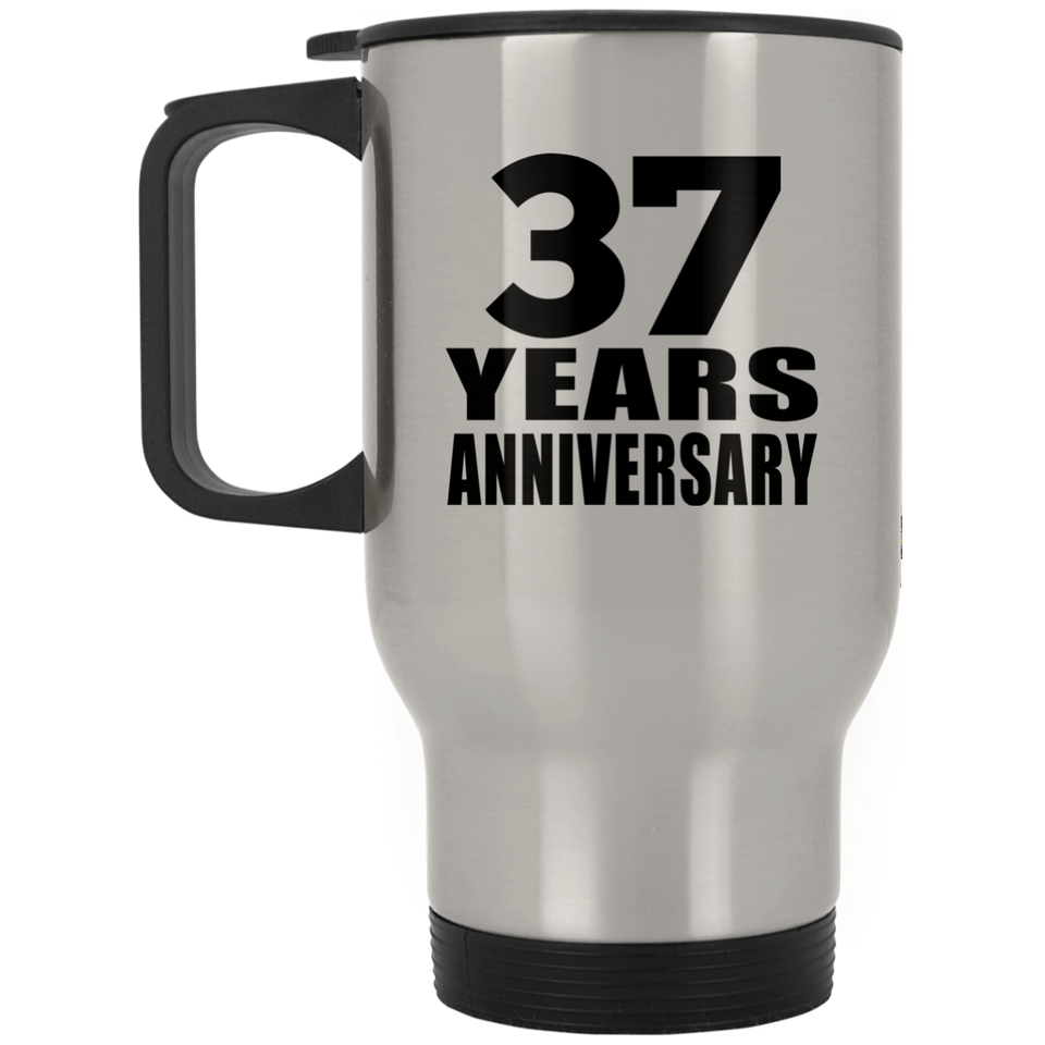 37th Anniversary 37 Years - Silver Travel Mug