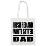 Irish Red And White Setter Dad - Tote Bag White