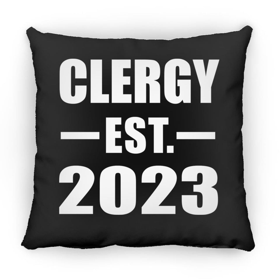 Clergy Established EST. 2023 - Throw Pillow Black