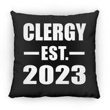 Clergy Established EST. 2023 - Throw Pillow Black