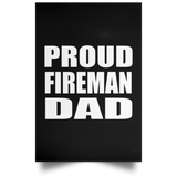 Proud Fireman Dad - Poster Portrait
