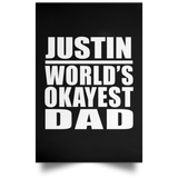 Justin World's Okayest Dad - Poster Portrait
