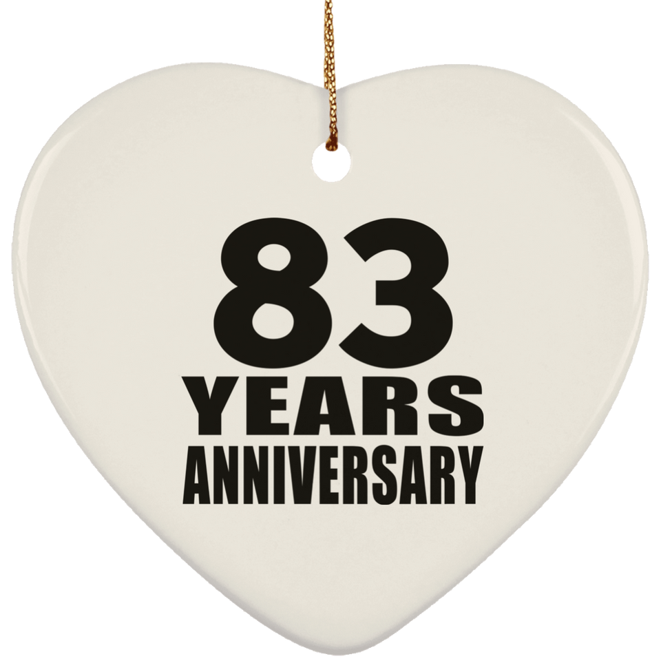 83rd Anniversary 83 Years - Heart Ornament