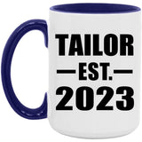 Tailor Established EST. 2023 - 15oz Accent Mug Purple