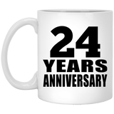 24th Anniversary 24 Years - 11 Oz Coffee Mug