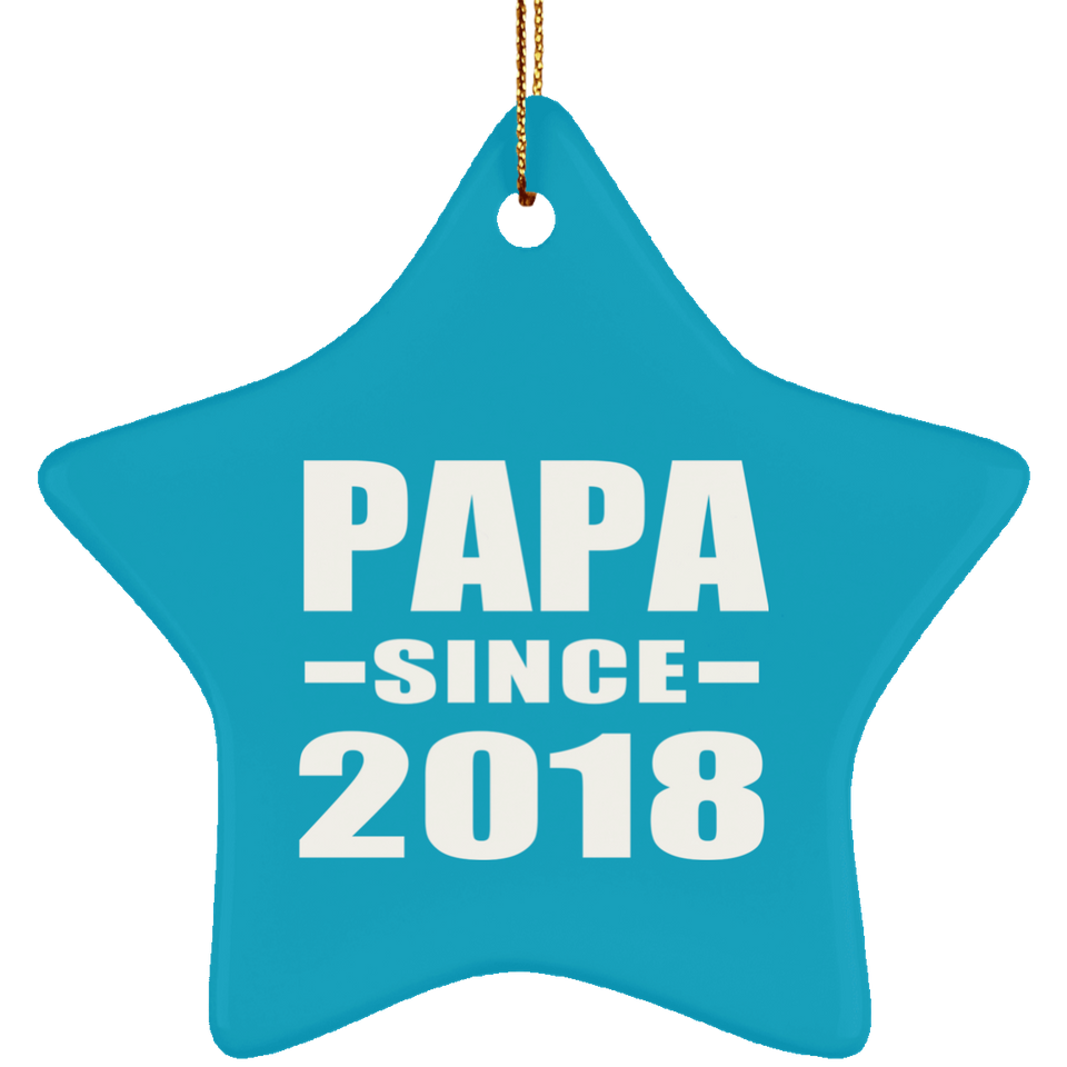 Papa (Grandpa) Since 2018 - Star Ornament