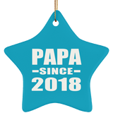 Papa (Grandpa) Since 2018 - Star Ornament