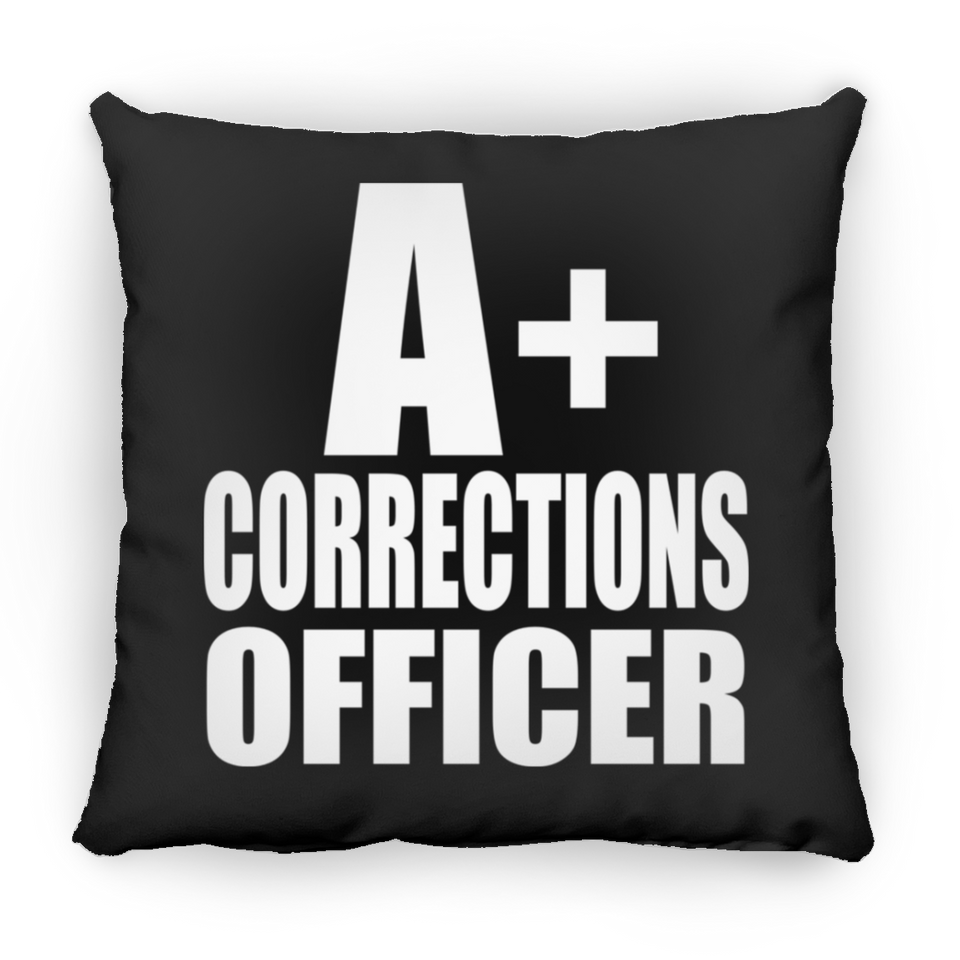 A+ Corrections Officer - Throw Pillow Black