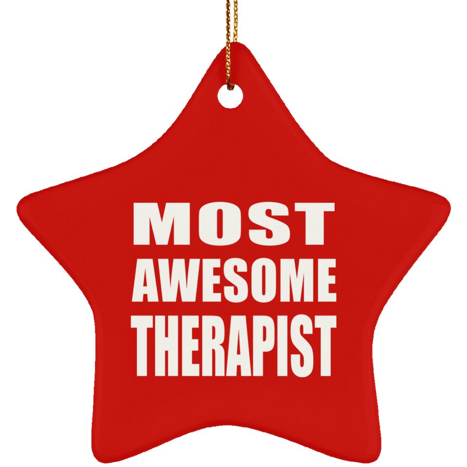 Most Awesome Therapist - Star Ornament