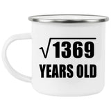 37th Birthday Square Root of 1369 Years Old - 12oz Camping Mug