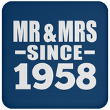 66th Anniversary Mr & Mrs Since 1958 - Drink Coaster