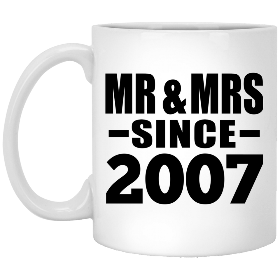17th Anniversary Mr & Mrs Since 2007 - 11 Oz Coffee Mug