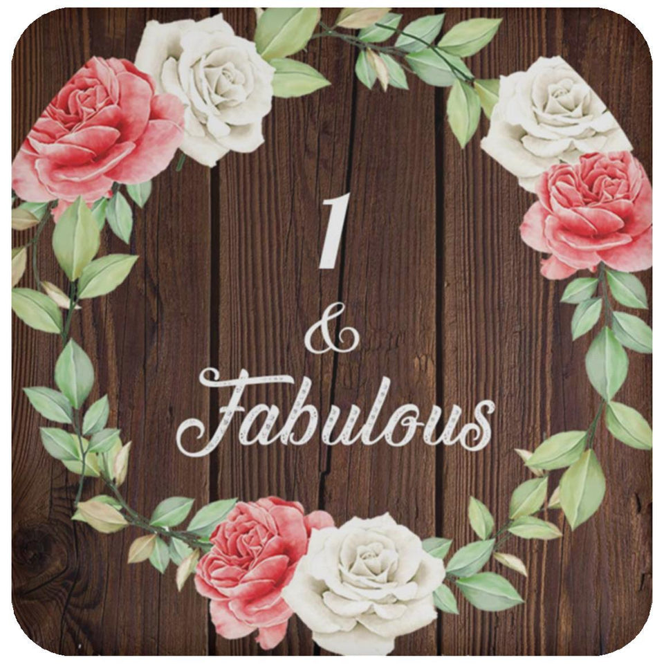 1st Birthday 1 & Fabulous - Drink Coaster A