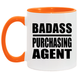 Badass Purchasing Agent - 11oz Accent Mug Orange