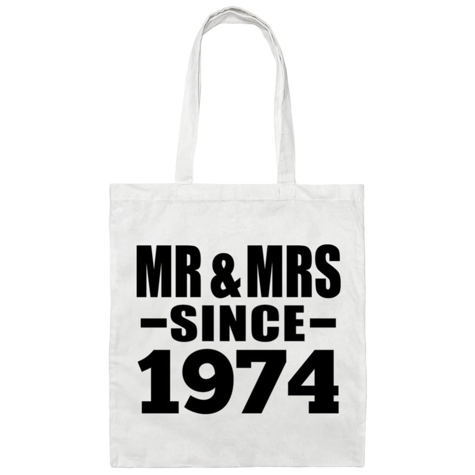 50th Anniversary Mr & Mrs Since 1974 - Tote Bag White