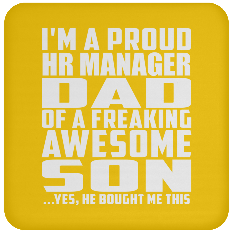 Proud HR Manager Dad Of Awesome Son - Drink Coaster