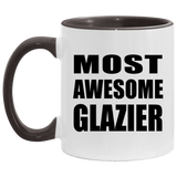 Most Awesome Glazier - 11oz Accent Mug Black