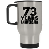 73rd Anniversary 73 Years - Silver Travel Mug