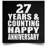 Happy 27th Anniversary 27 Years & Counting - Poster Square