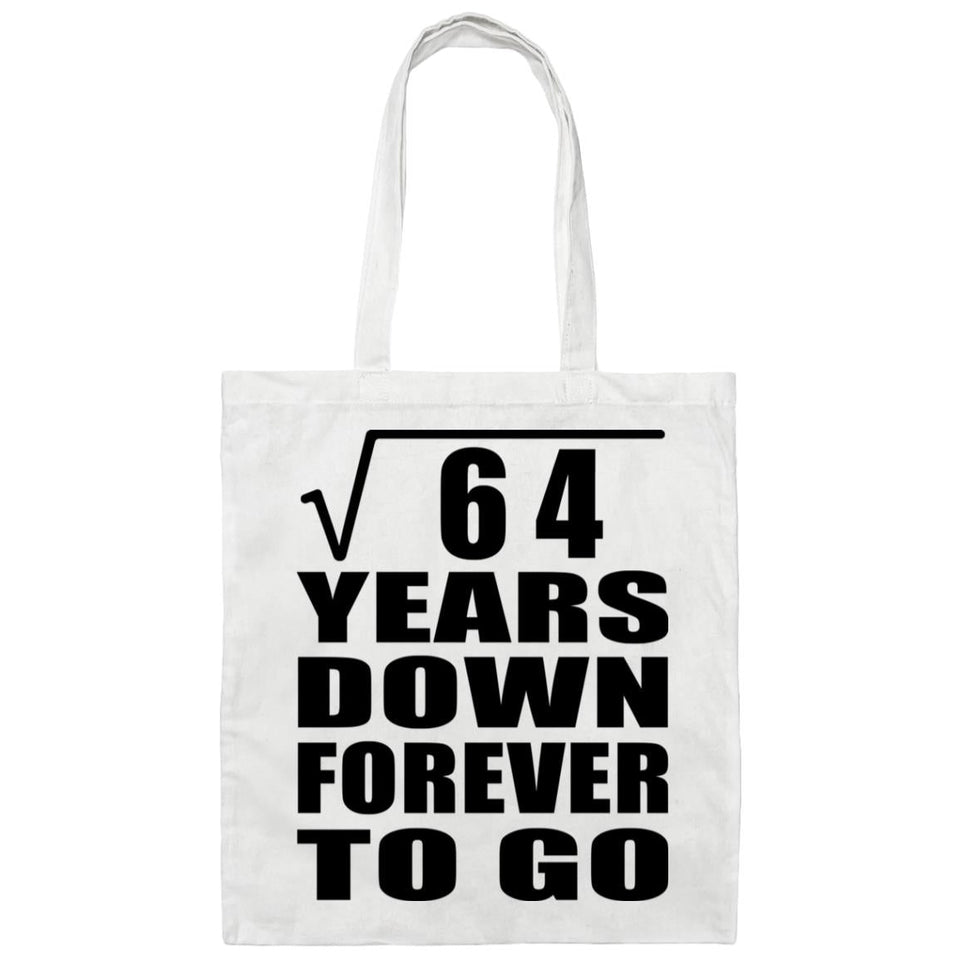 8th Anniversary Square Root of 64 Years Down Forever To Go - Tote Bag White