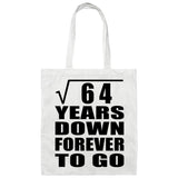 8th Anniversary Square Root of 64 Years Down Forever To Go - Tote Bag White