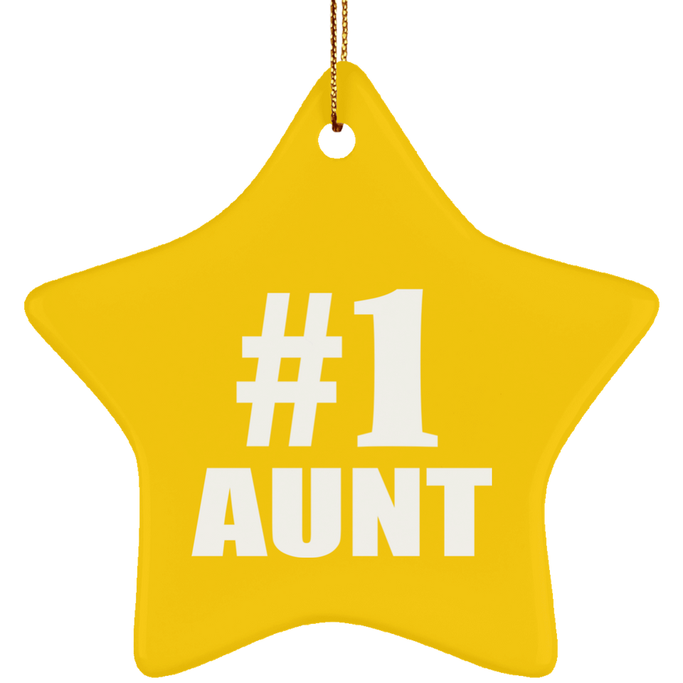 Number One #1 Aunt - Star Ornament