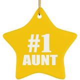 Number One #1 Aunt - Star Ornament