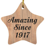 107th Birthday Amazing Since 1917 - Star Ornament C