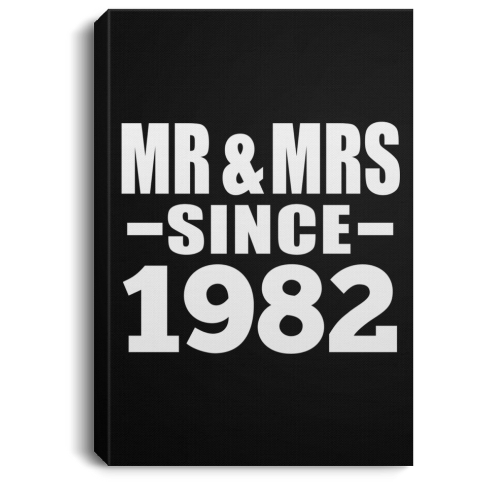 42nd Anniversary Mr & Mrs Since 1982 - Canvas Portrait