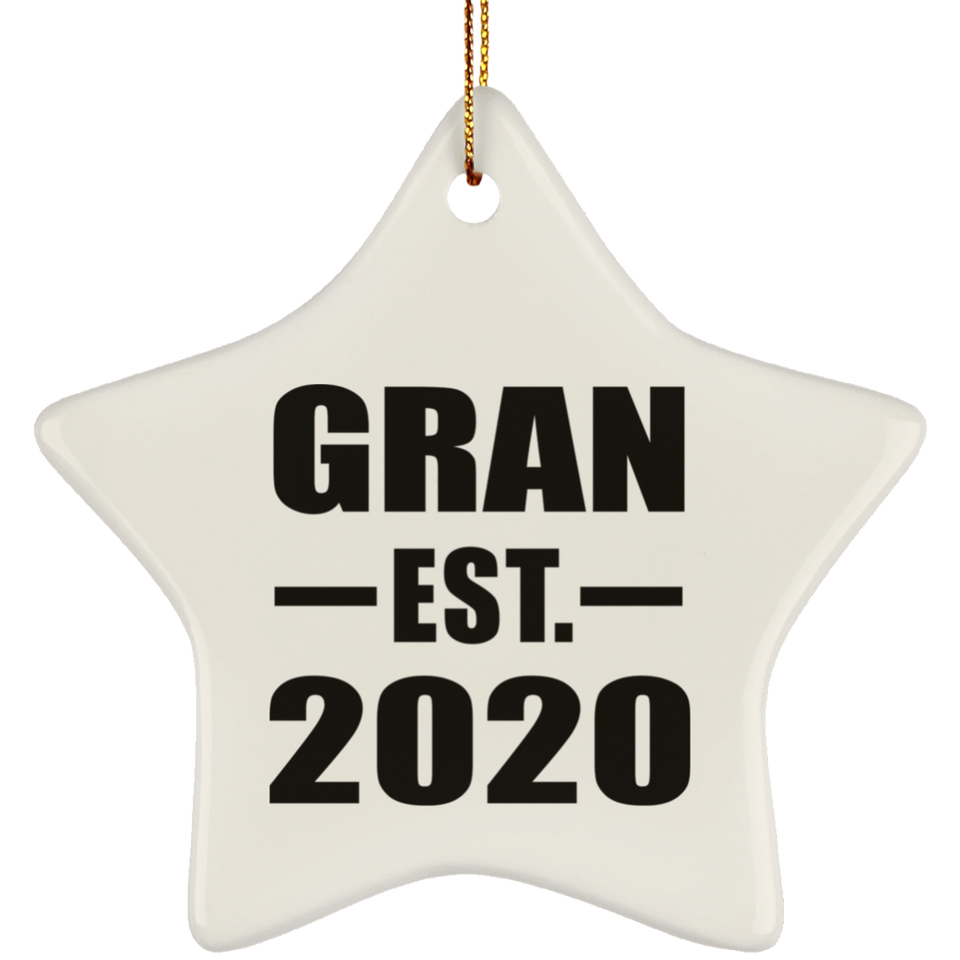 Gran Established EST. 2020 - Star Ornament
