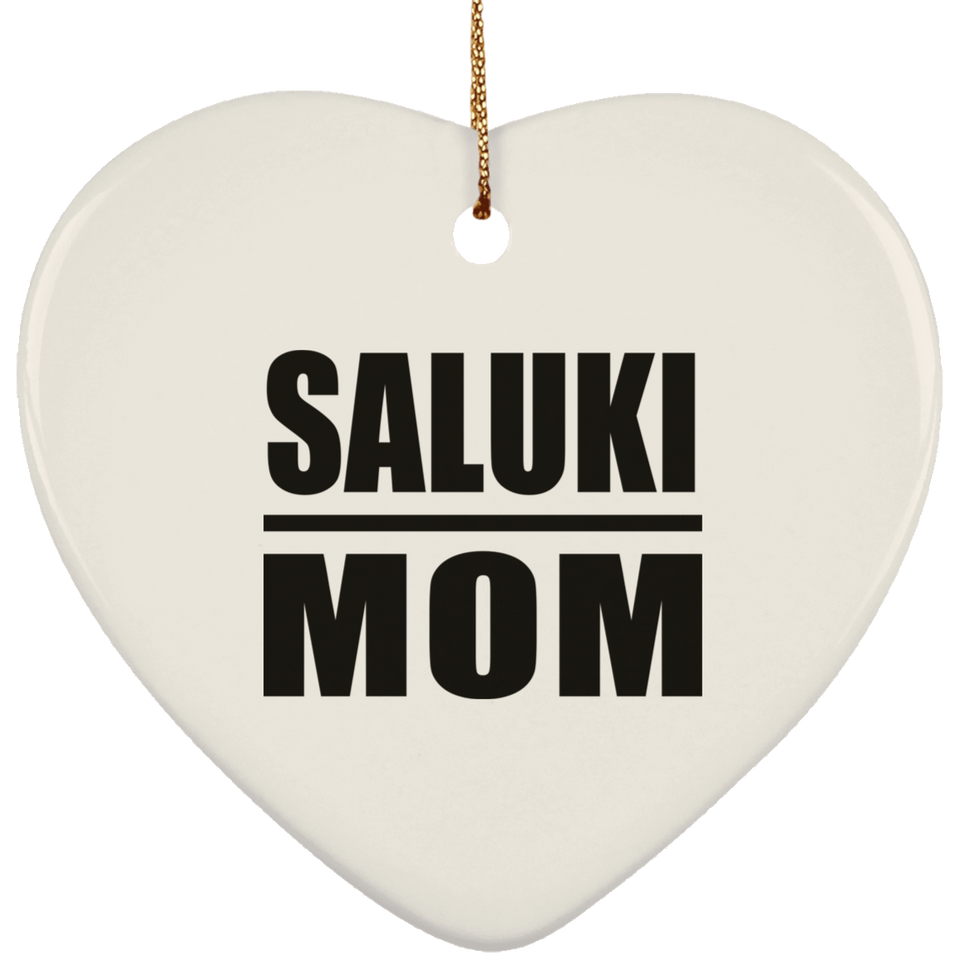 Saluki Mom - Heart Ornament