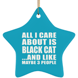 All I Care About Is Black Cat - Star Ornament