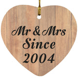 20th Anniversary Mr & Mrs Since 2004 - Heart Ornament C