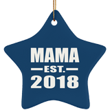 Mama Established EST. 2018 - Star Ornament